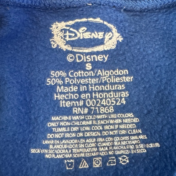 Disney Little Mermaid Ariel Flounder Sweatshirt Blue Small - Picture 6 of 6